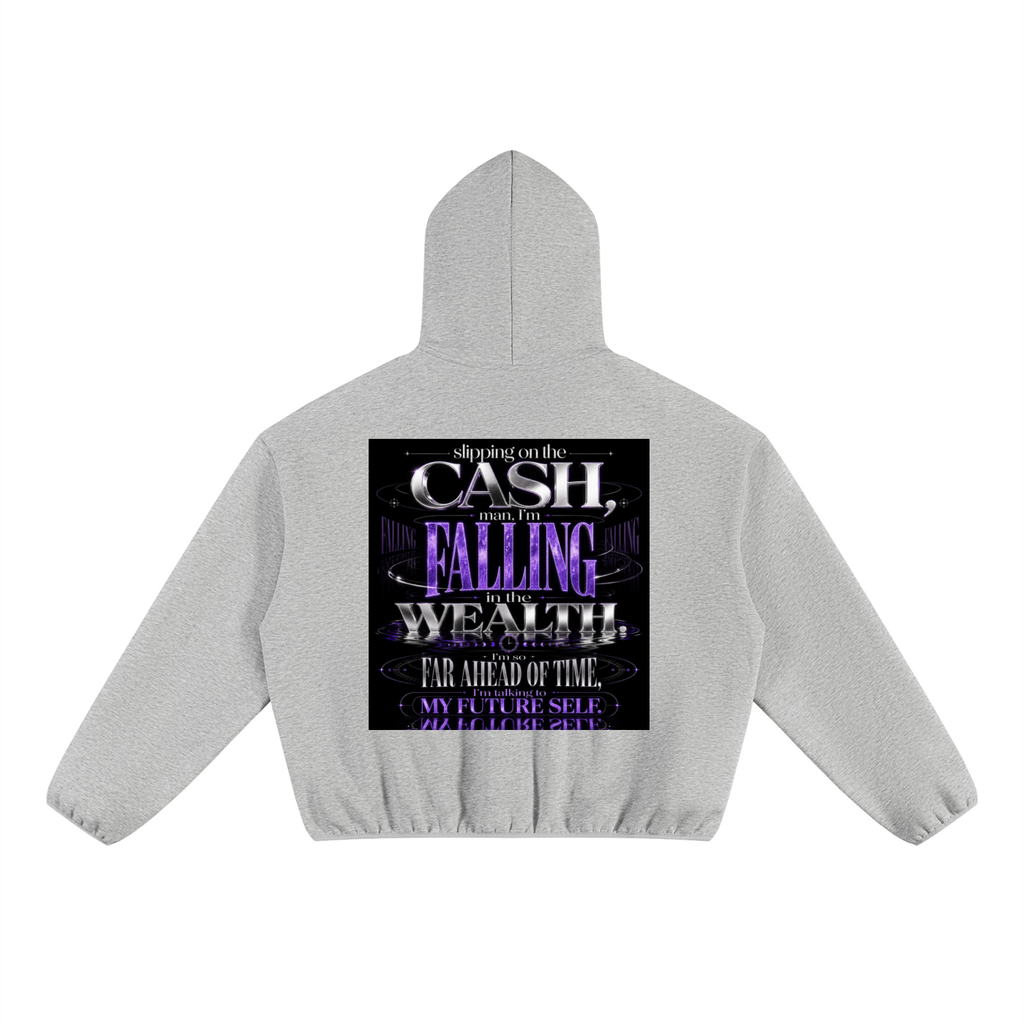 Unisex Boxy Piping Fleece Hoodie
