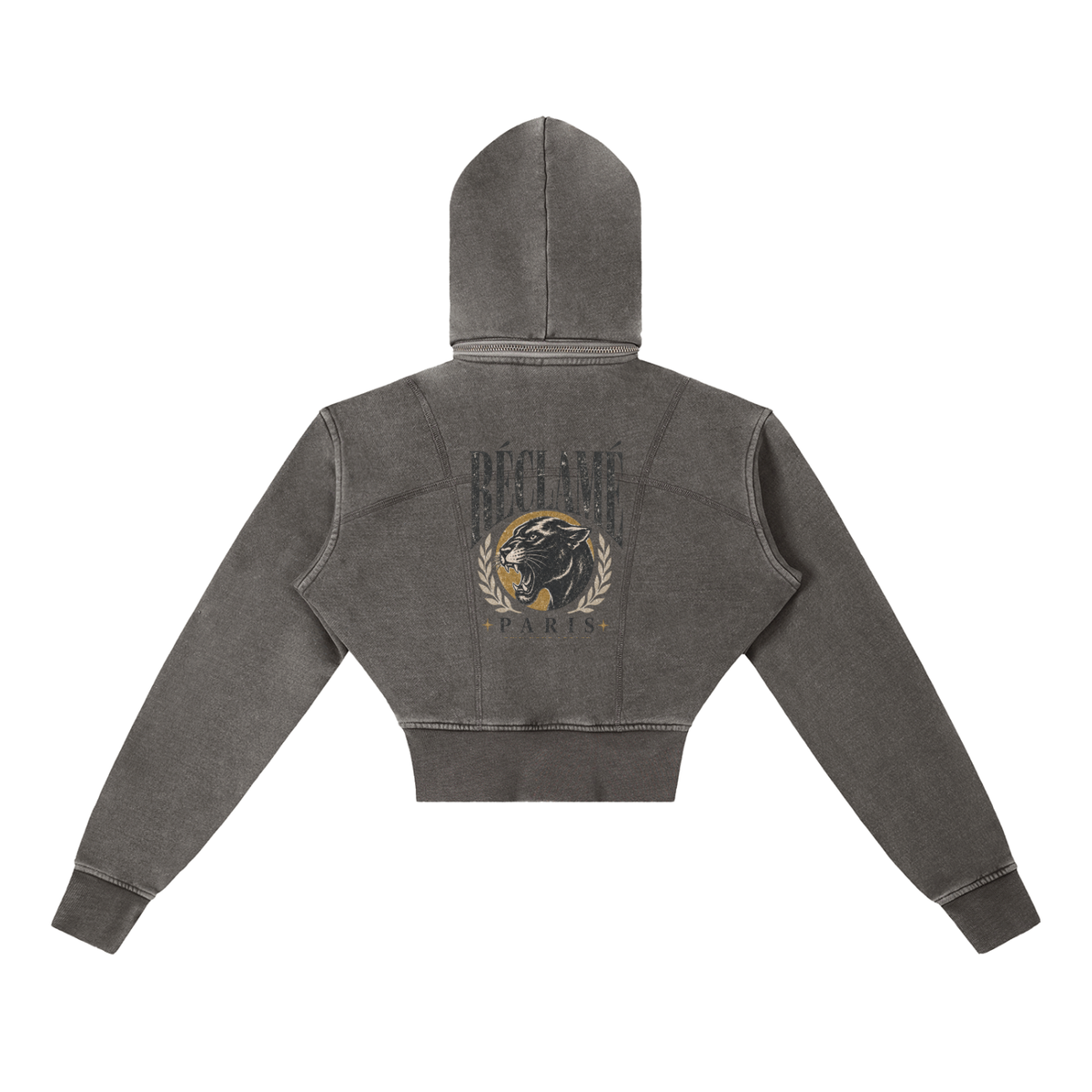 Vintage Washed Cropped Fleece Hoodie