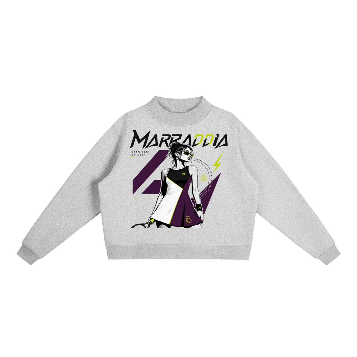 Essential Fleece Mock-Neck Crew Sweatshirt