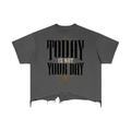 Vintage Wash Boxy Distressed Hem T-Shirt