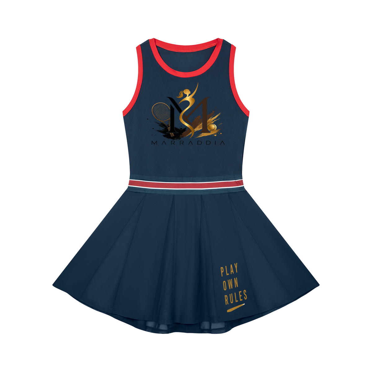 Women's Color Block A-Line Sleeveless Dress