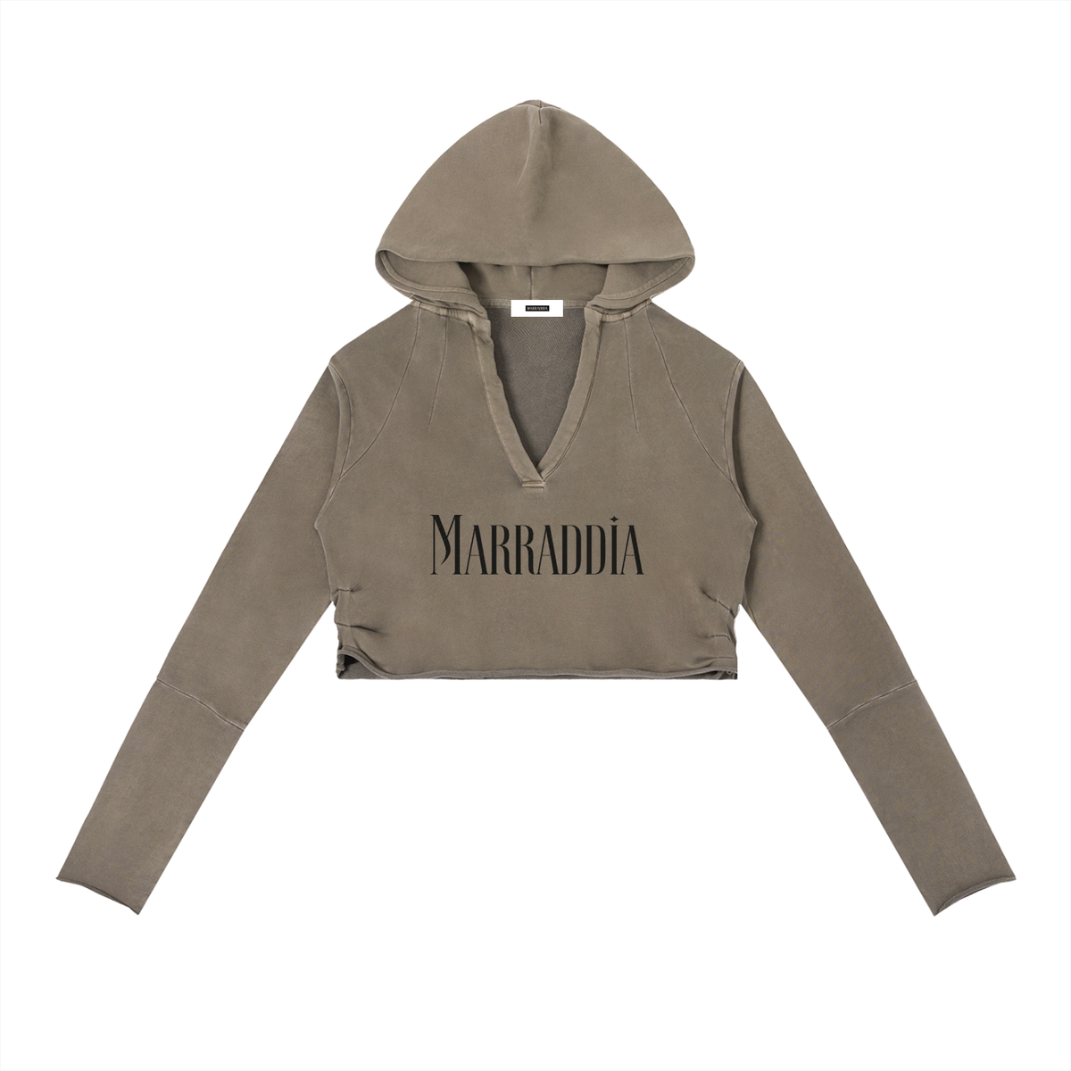 Vintage Washed Raw Edge Hoodie