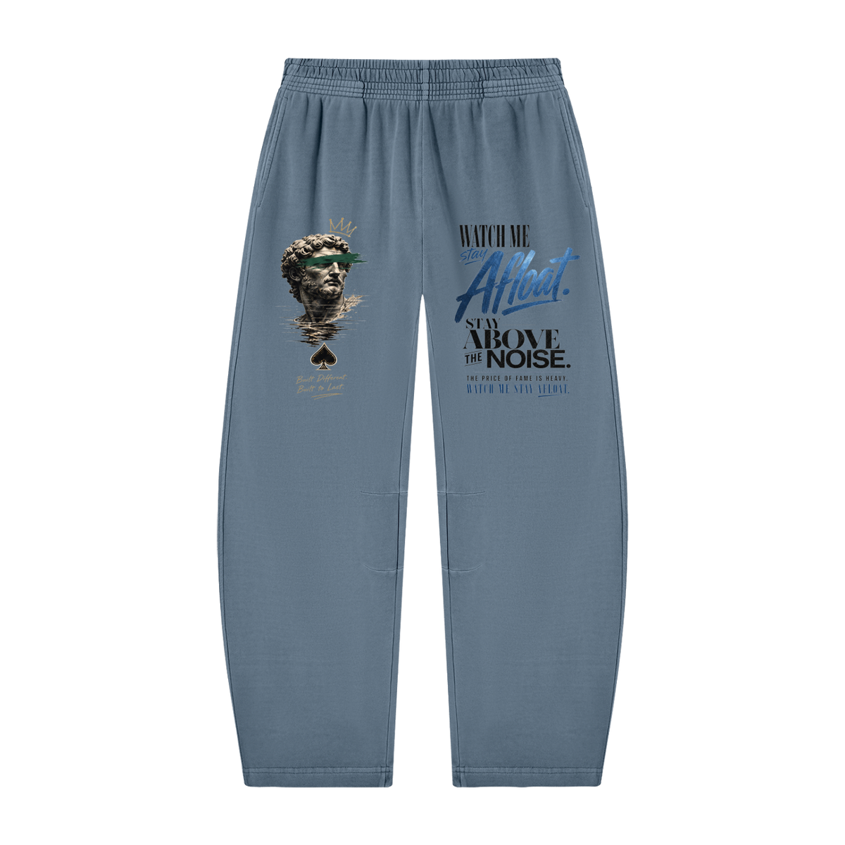 Unisex Vintage Washed Barrel Leg Sweatpants