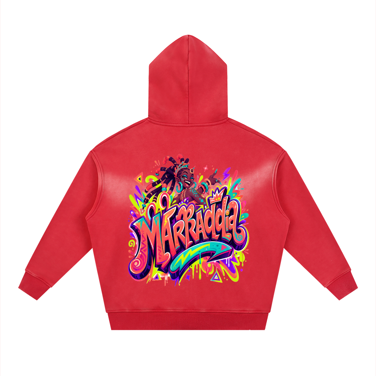 Sunfade Two-way Zipper Boxy Fleece Hoodie