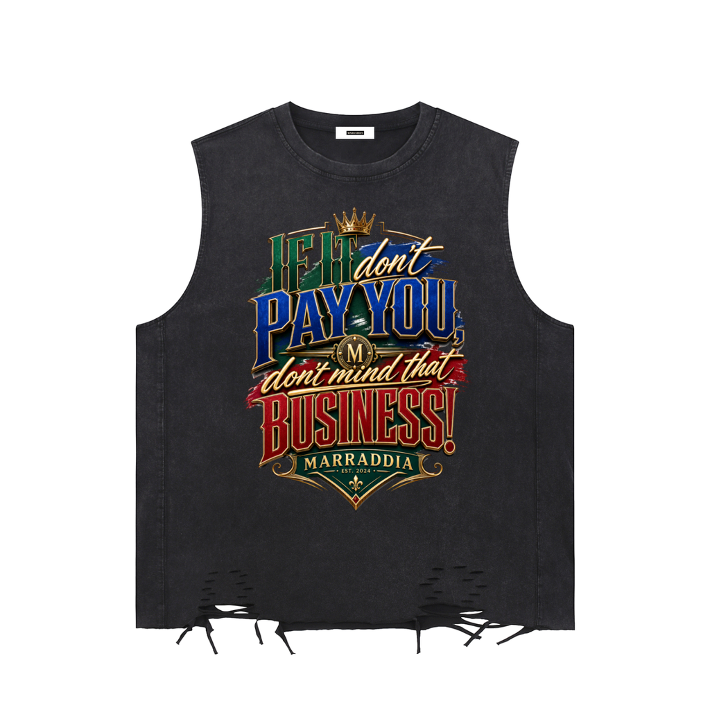 Snow Washed Raw-Hem Tank Top