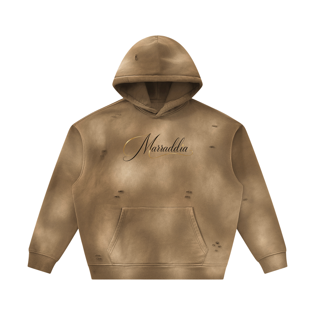 Unisex Sunfade Frayed Fleece Hoodie