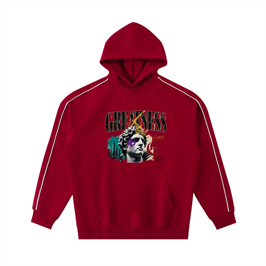 Contrast Piping Raglan Hoodie