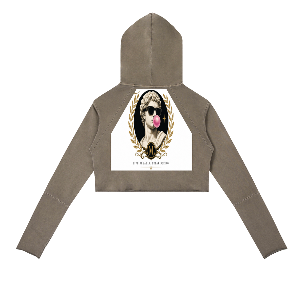 Vintage Washed Raw Edge Hoodie