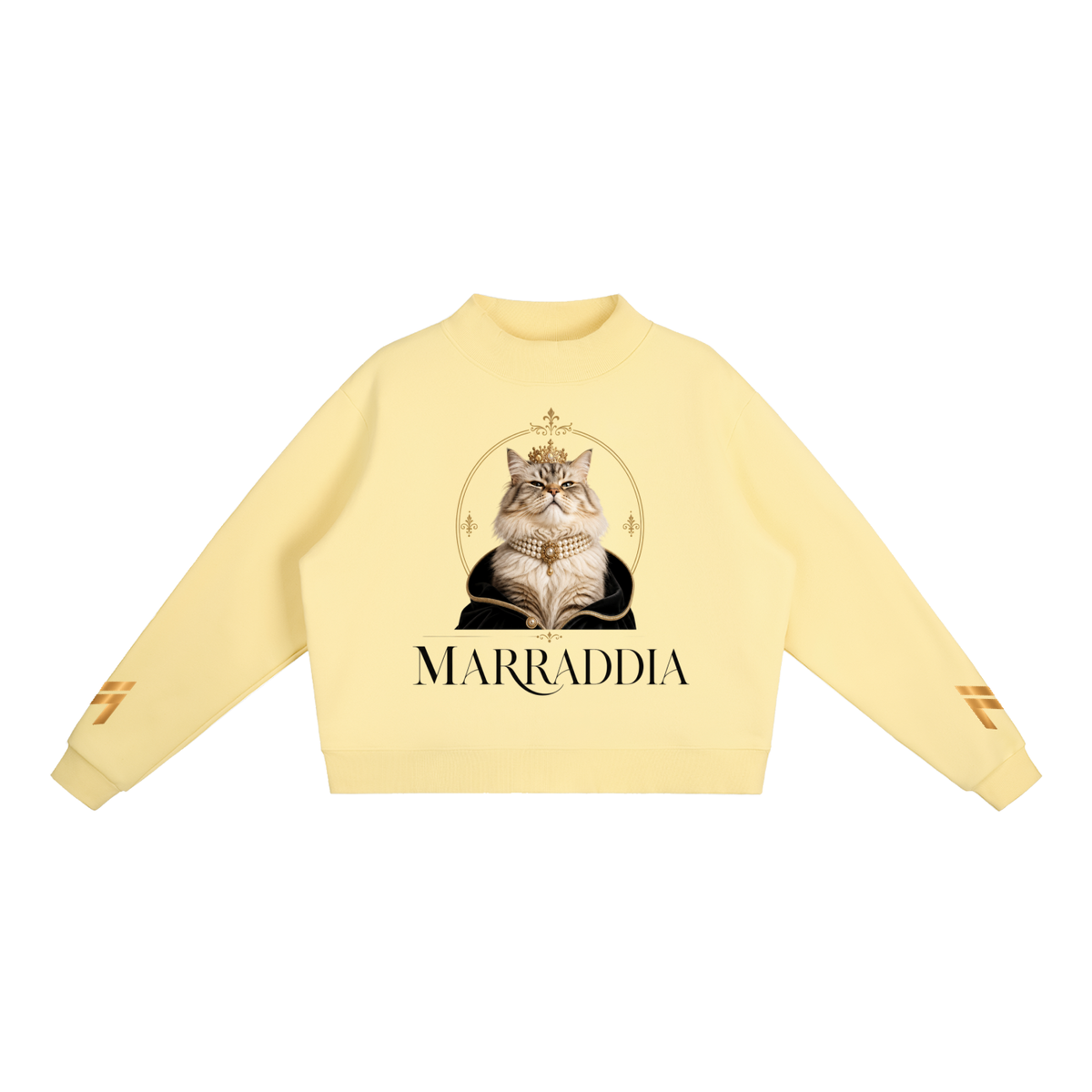 Essential Fleece Mock-Neck Crew Sweatshirt