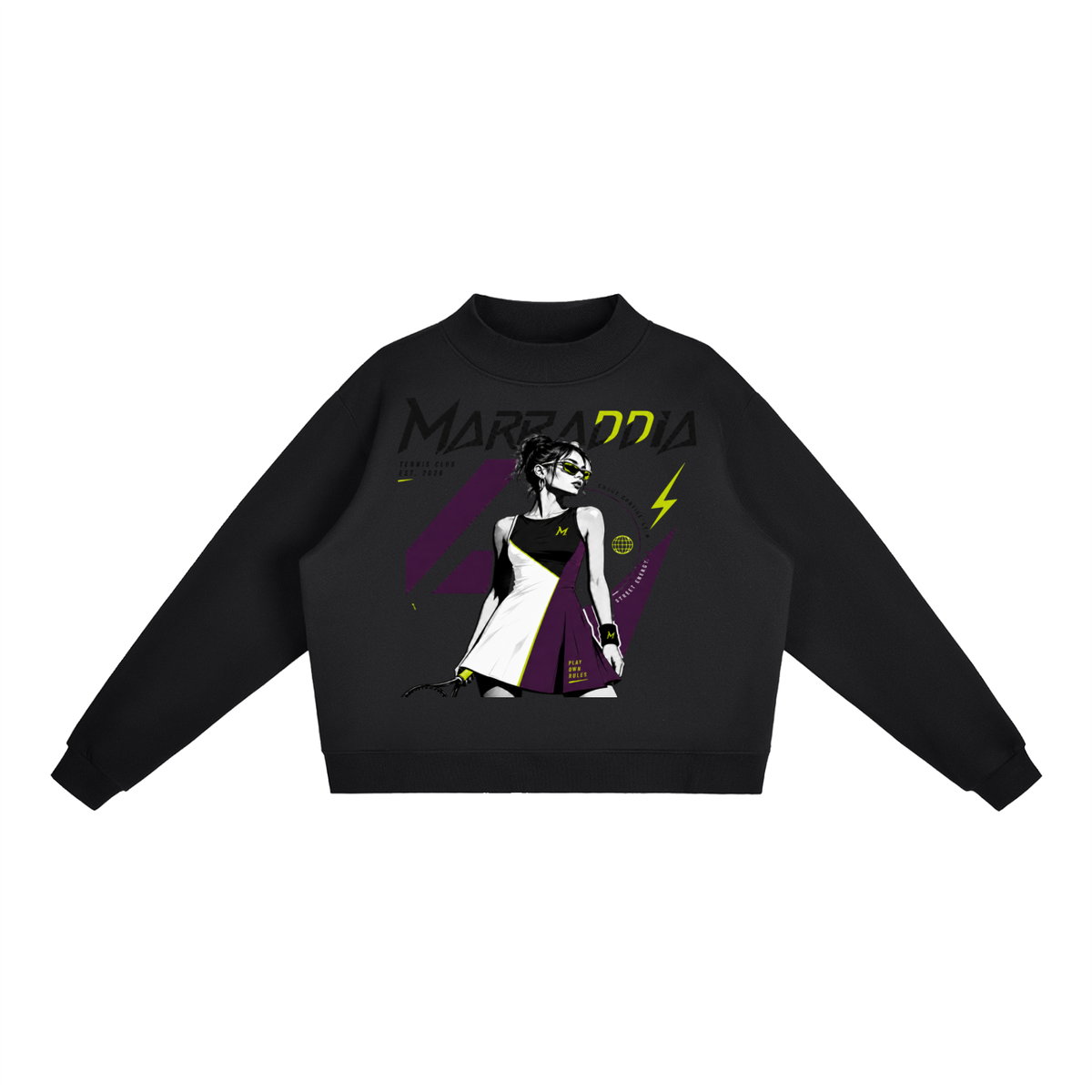 Essential Fleece Mock-Neck Crew Sweatshirt