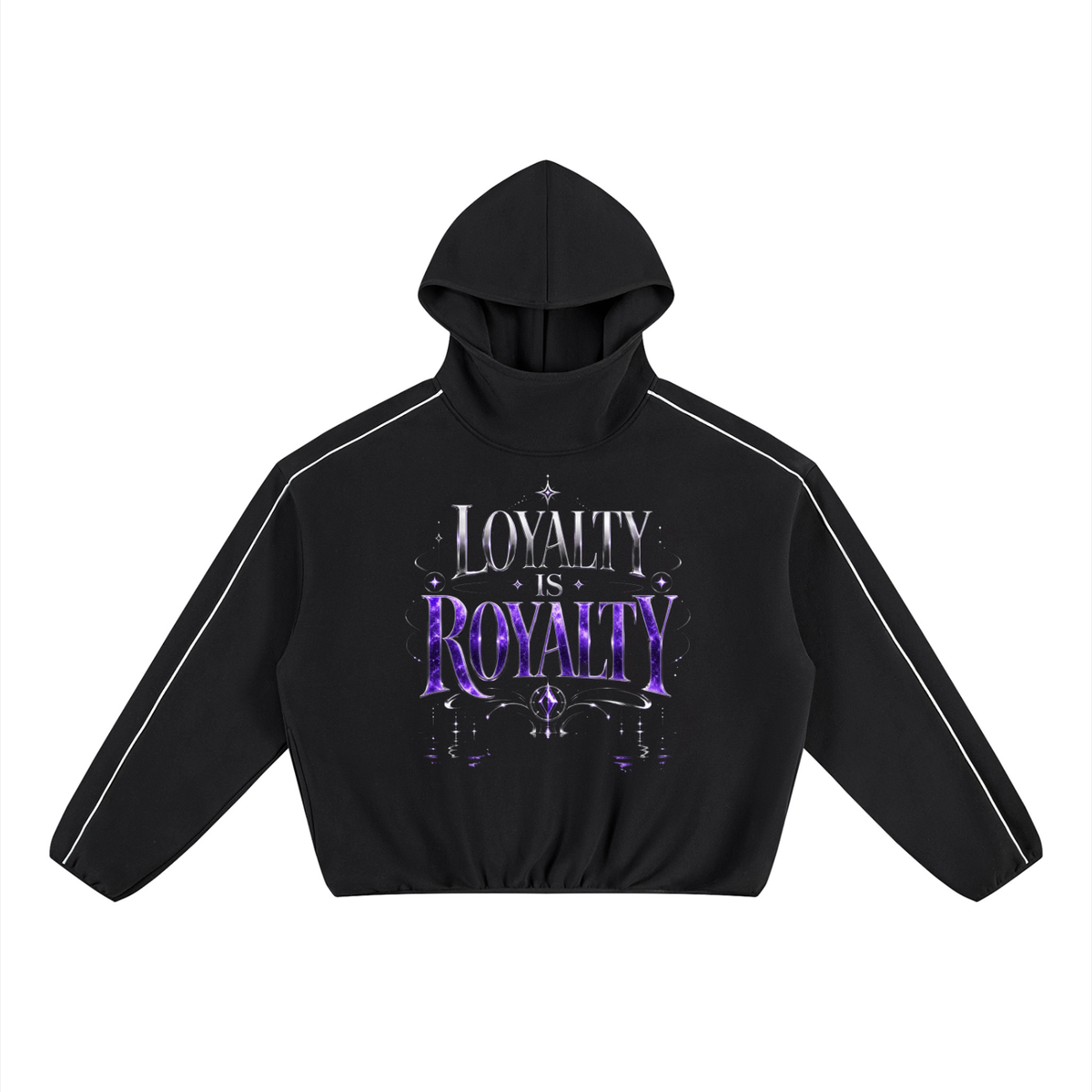 Unisex Boxy Piping Fleece Hoodie