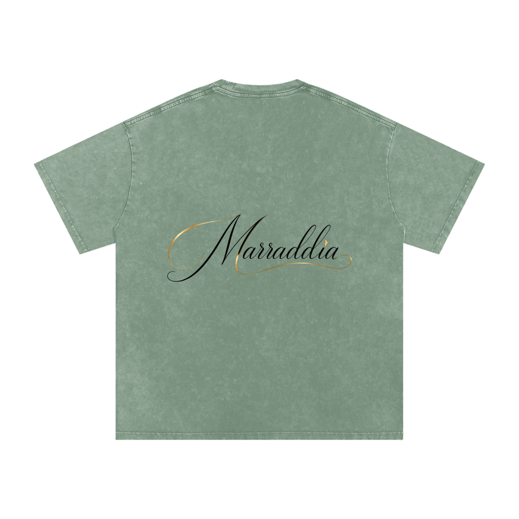 Snow Washed Oversized Cotton T-Shirt
