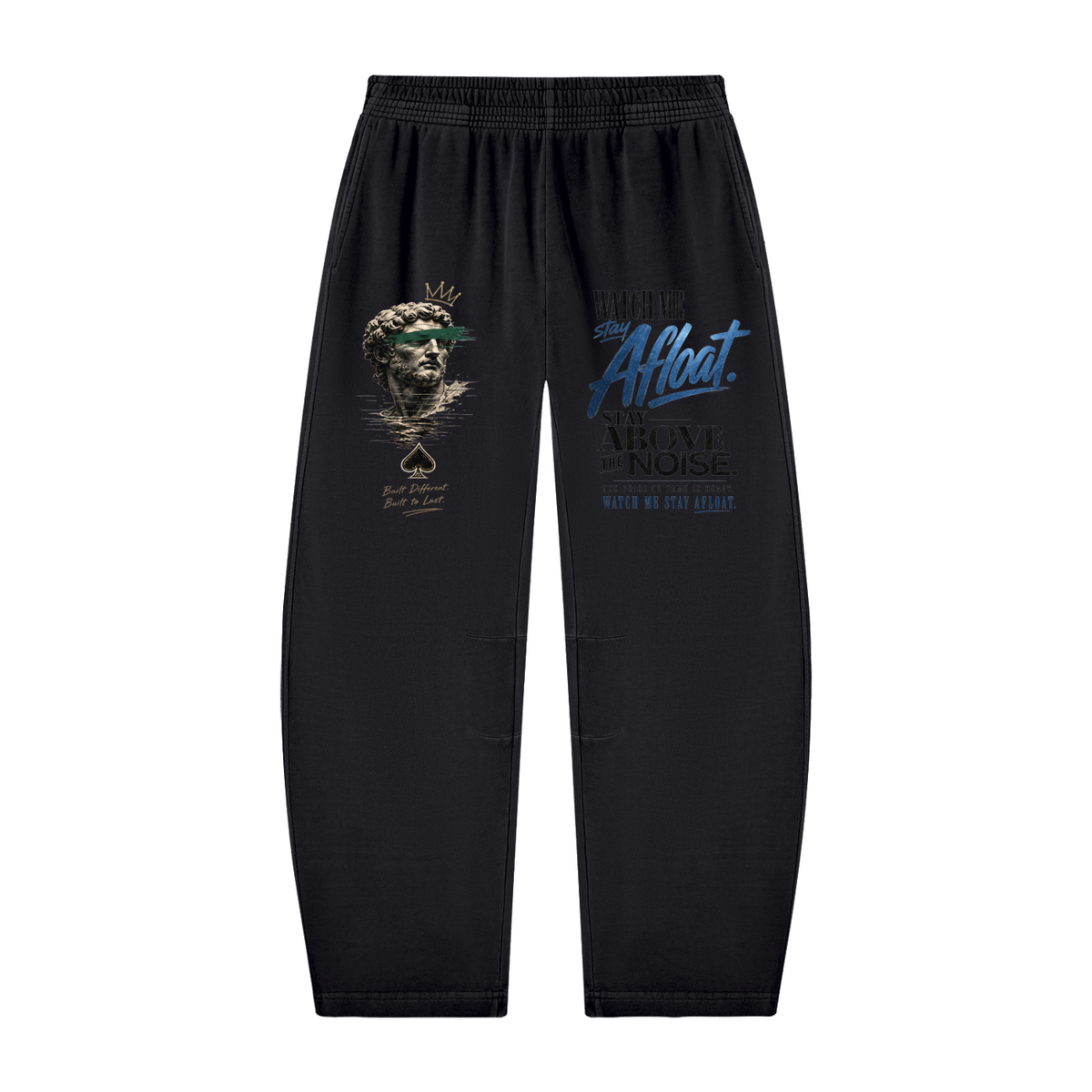 Unisex Vintage Washed Barrel Leg Sweatpants