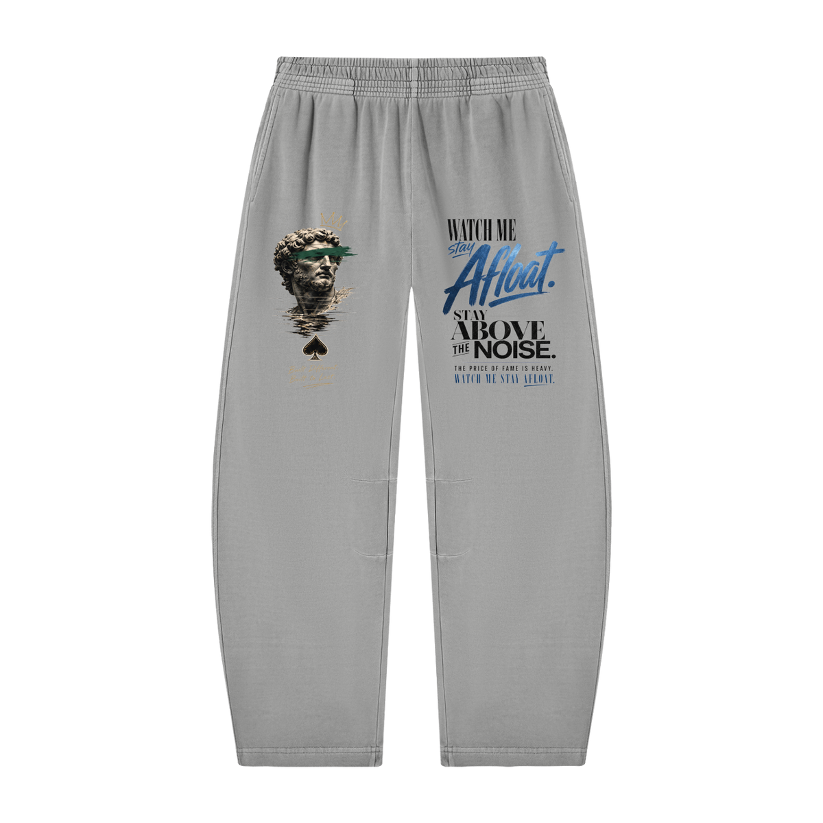 Unisex Vintage Washed Barrel Leg Sweatpants
