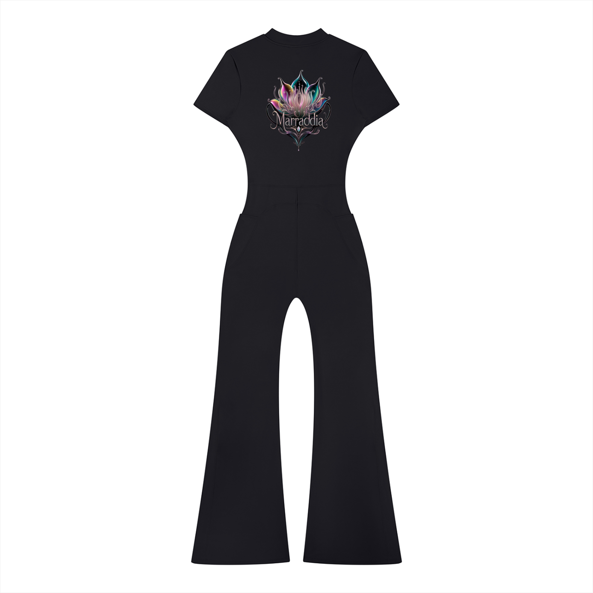 Women’s Tight Flared Leg Quarter-Zip Jumpsuit