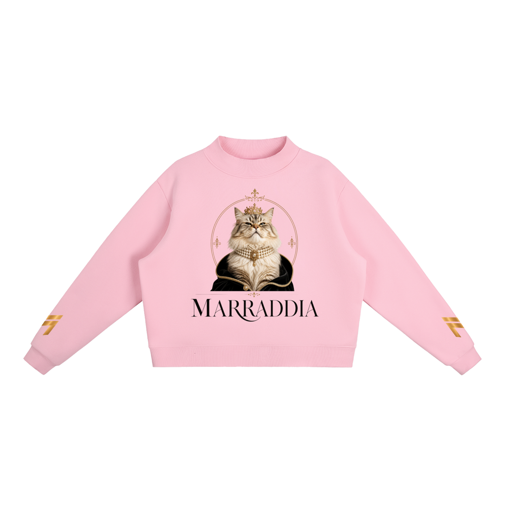 Essential Fleece Mock-Neck Crew Sweatshirt