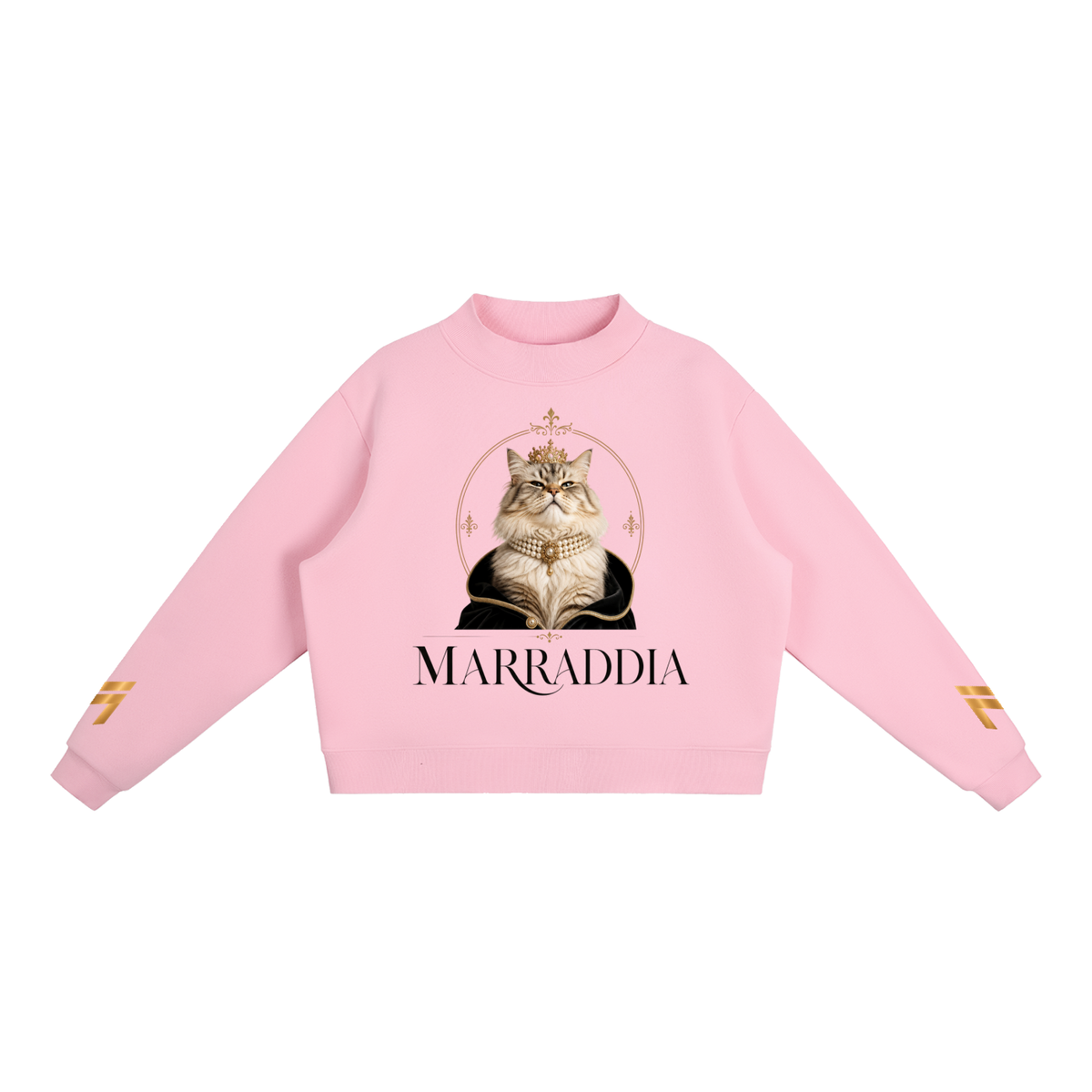 Essential Fleece Mock-Neck Crew Sweatshirt
