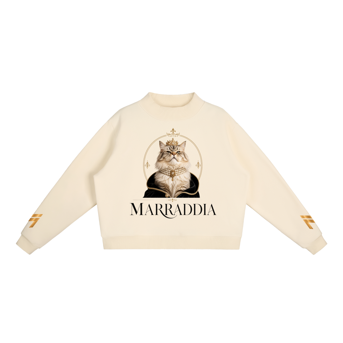 Essential Fleece Mock-Neck Crew Sweatshirt