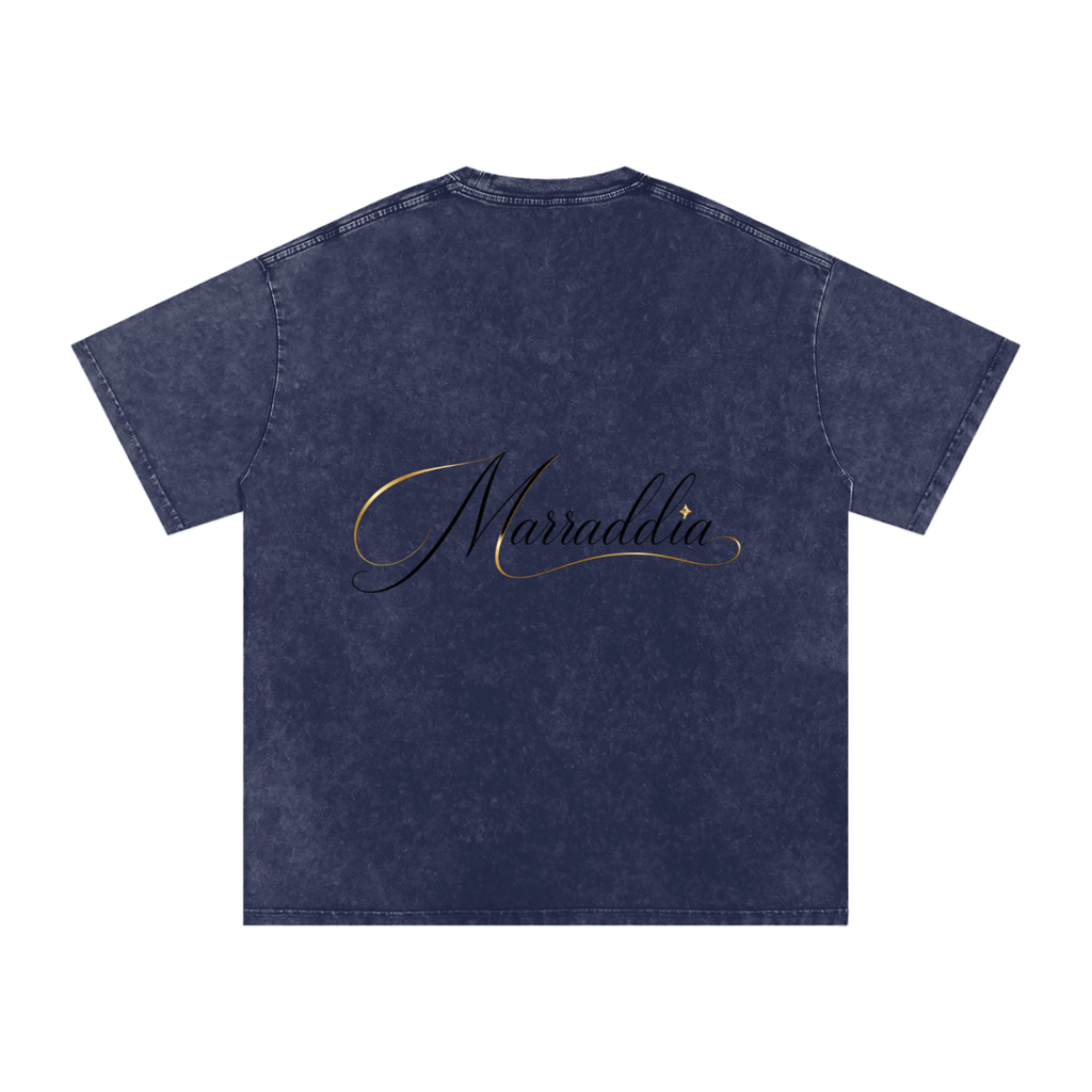 Snow Washed Oversized Cotton T-Shirt