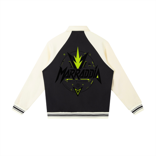 Contrast Raglan Sleeve Baseball Jacket