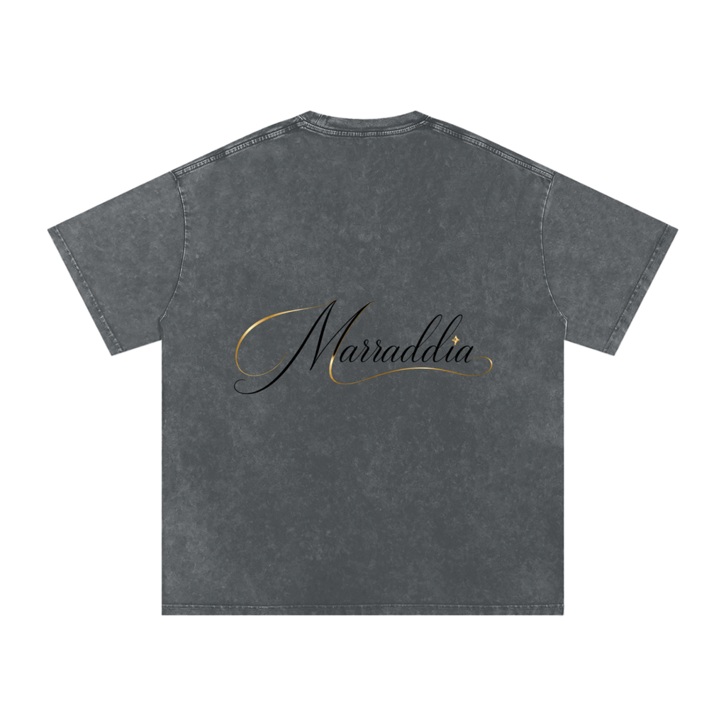 Snow Washed Oversized Cotton T-Shirt