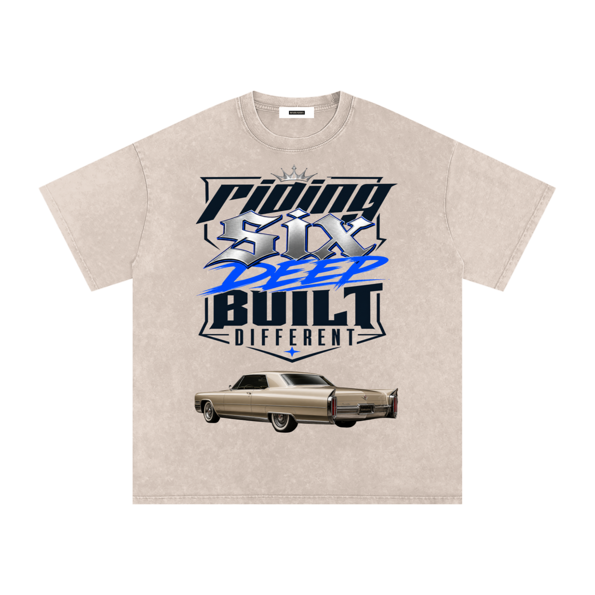 Snow Washed Oversized Cotton T-Shirt