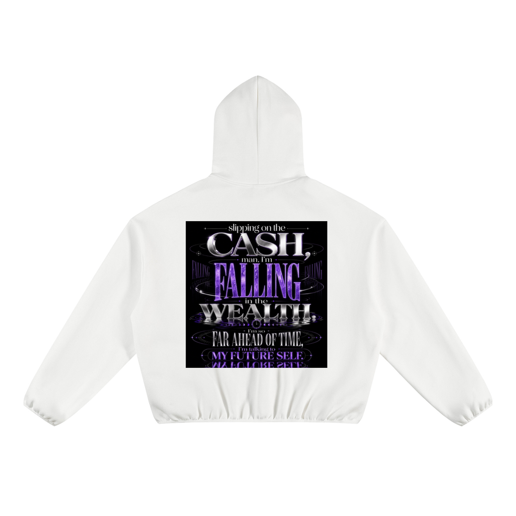 Unisex Boxy Piping Fleece Hoodie