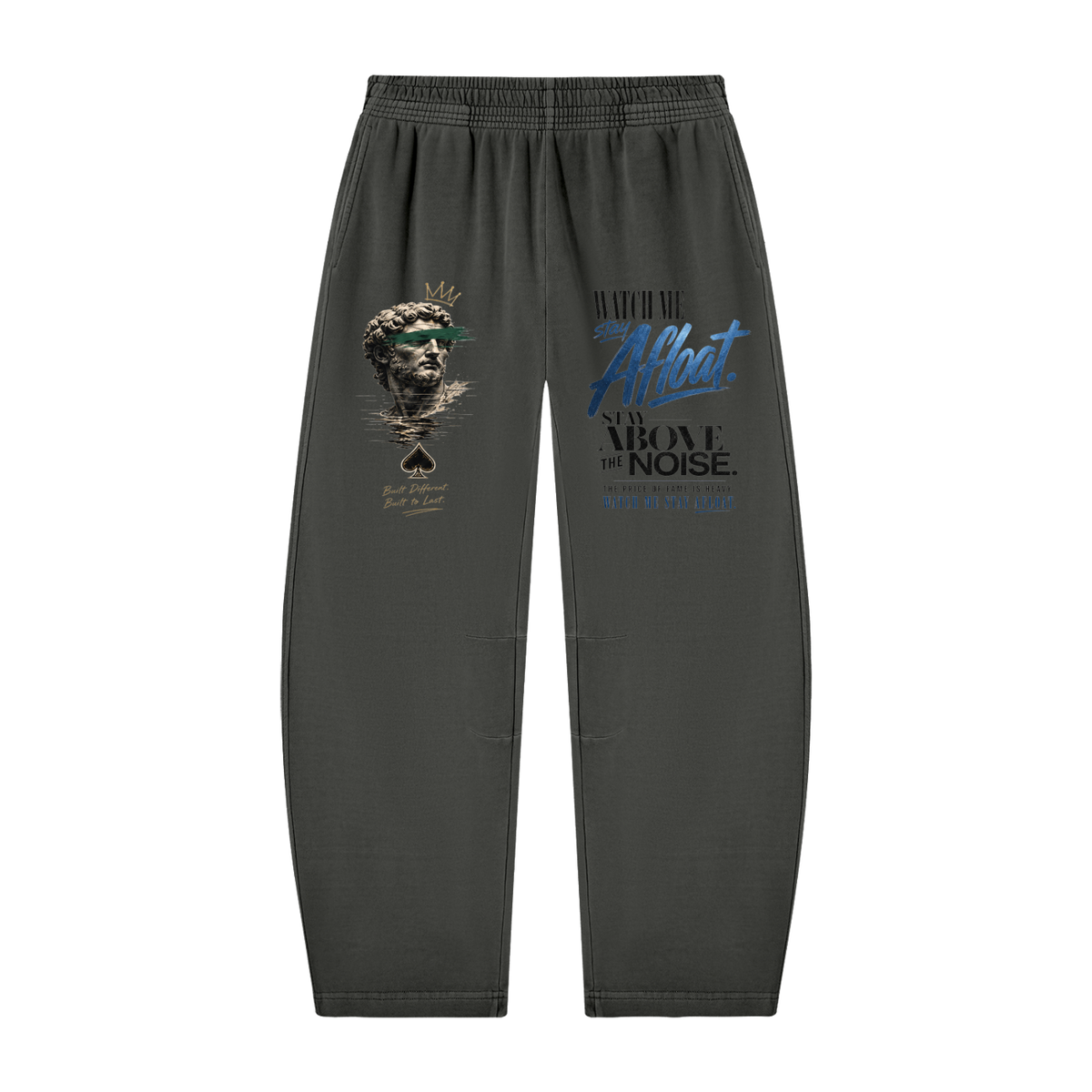Unisex Vintage Washed Barrel Leg Sweatpants