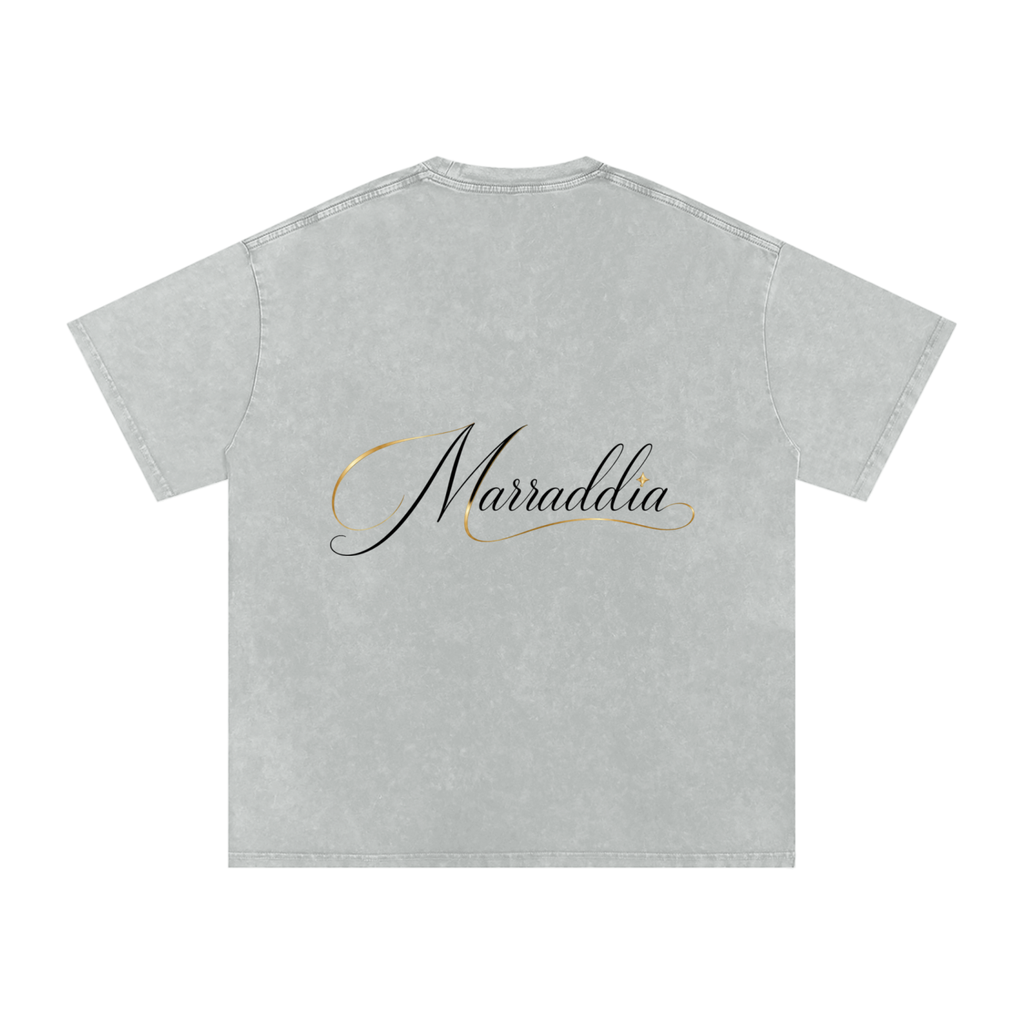 Snow Washed Oversized Cotton T-Shirt