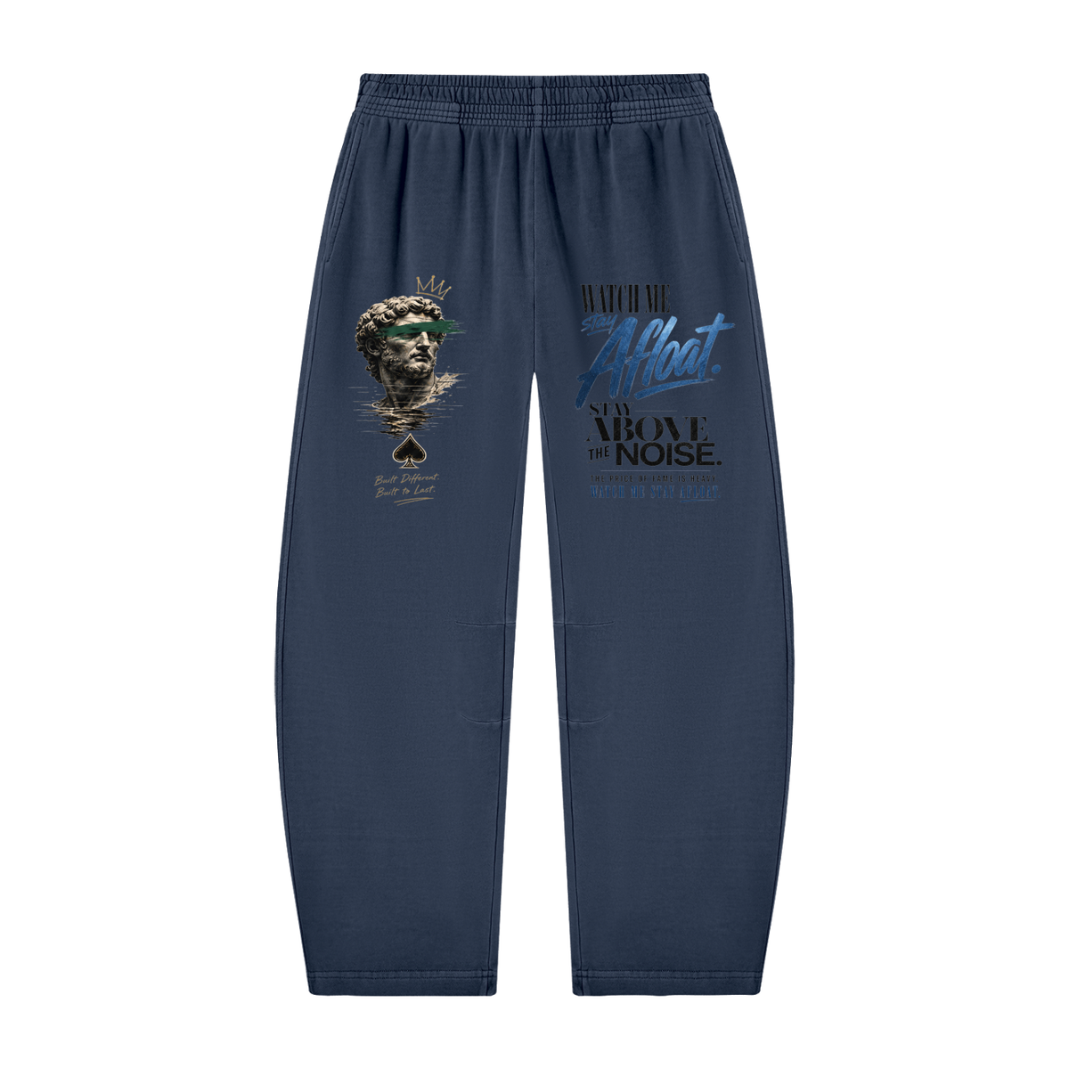 Unisex Vintage Washed Barrel Leg Sweatpants