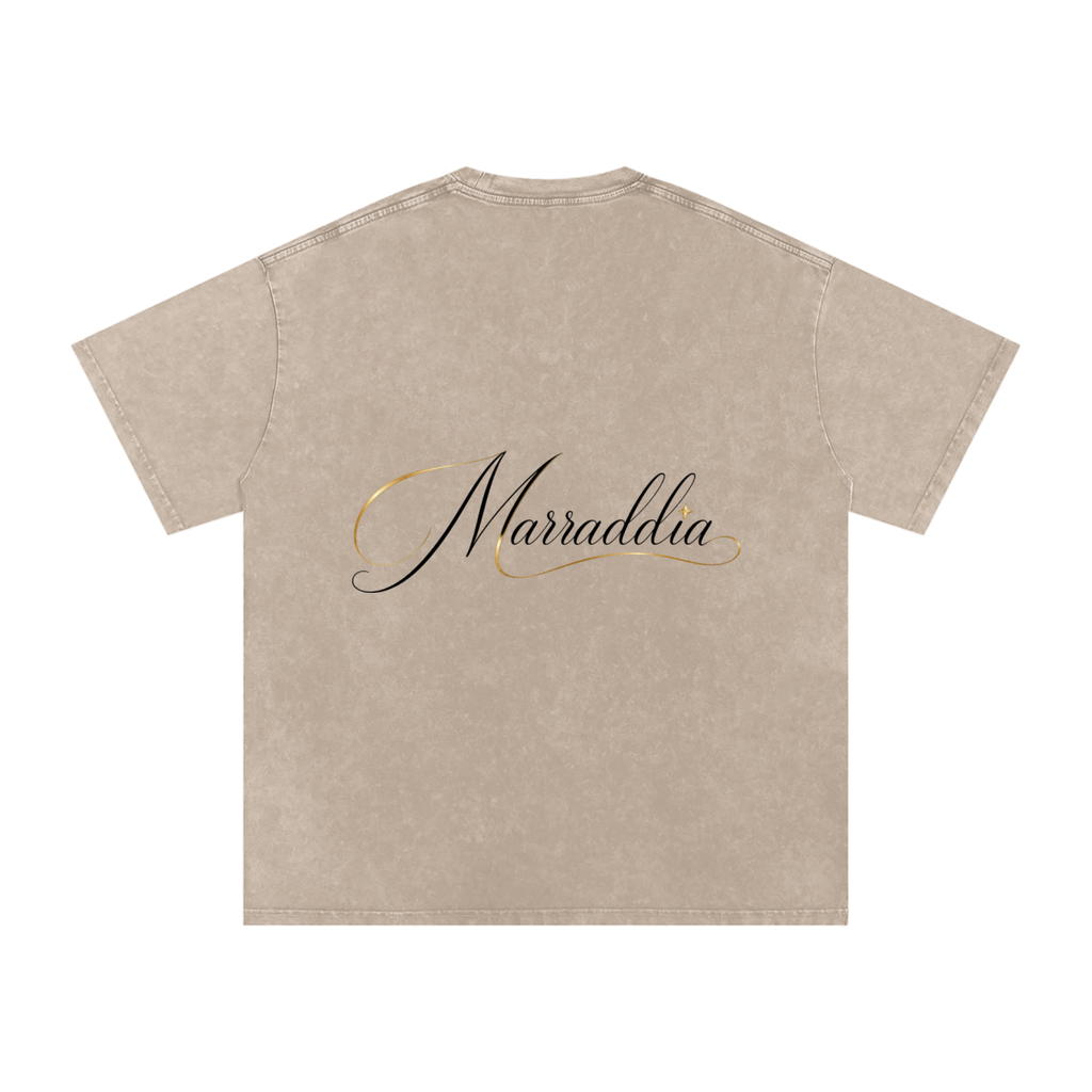 Snow Washed Oversized Cotton T-Shirt