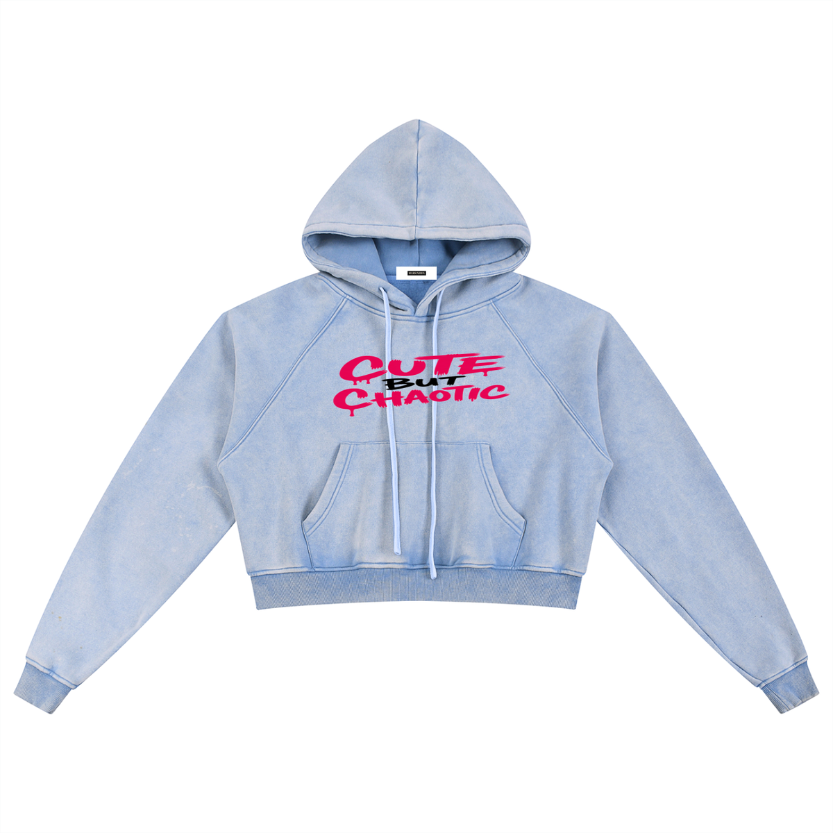 Snow Washed Cropped Hoodie