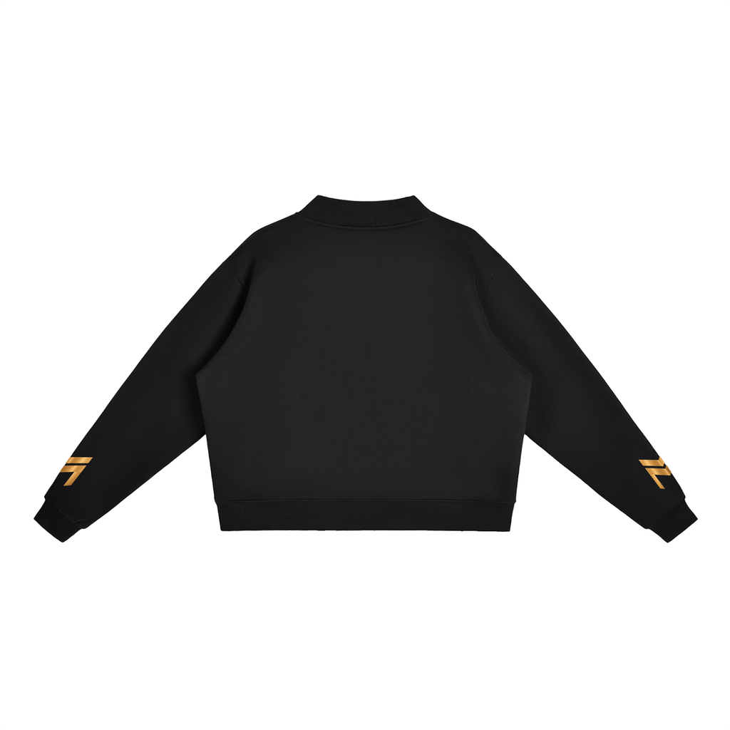 Essential Fleece Mock-Neck Crew Sweatshirt