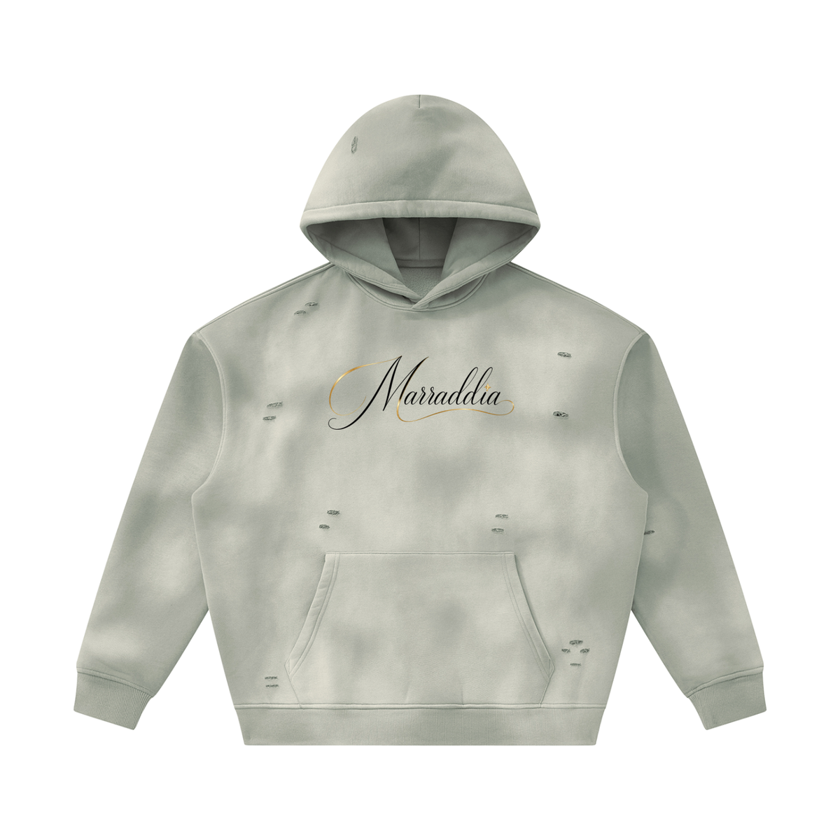 Unisex Sunfade Frayed Fleece Hoodie