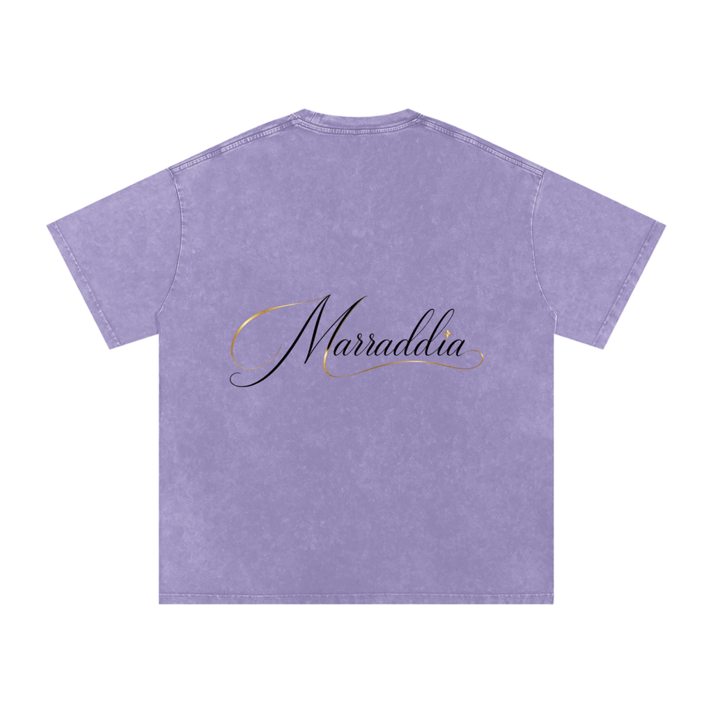 Snow Washed Oversized Cotton T-Shirt
