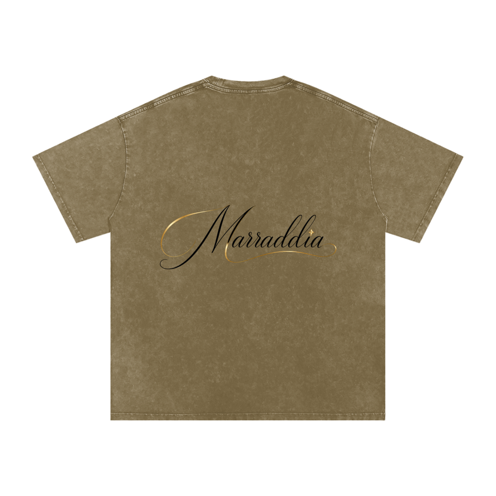 Snow Washed Oversized Cotton T-Shirt