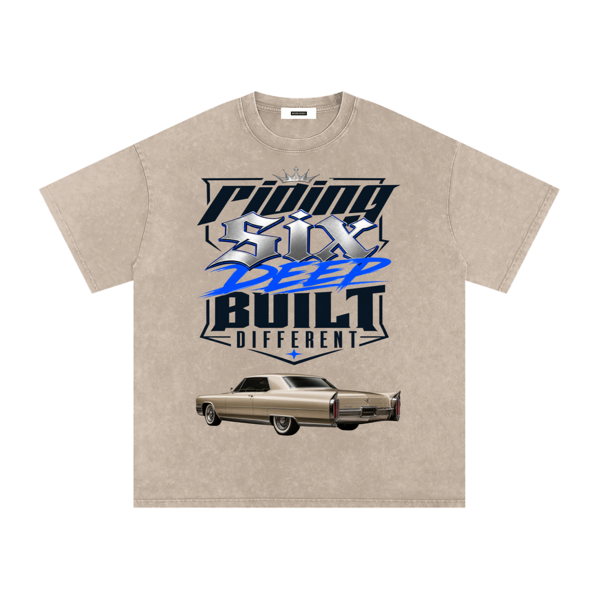 Snow Washed Oversized Cotton T-Shirt