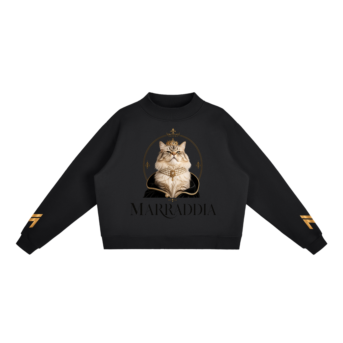 Essential Fleece Mock-Neck Crew Sweatshirt