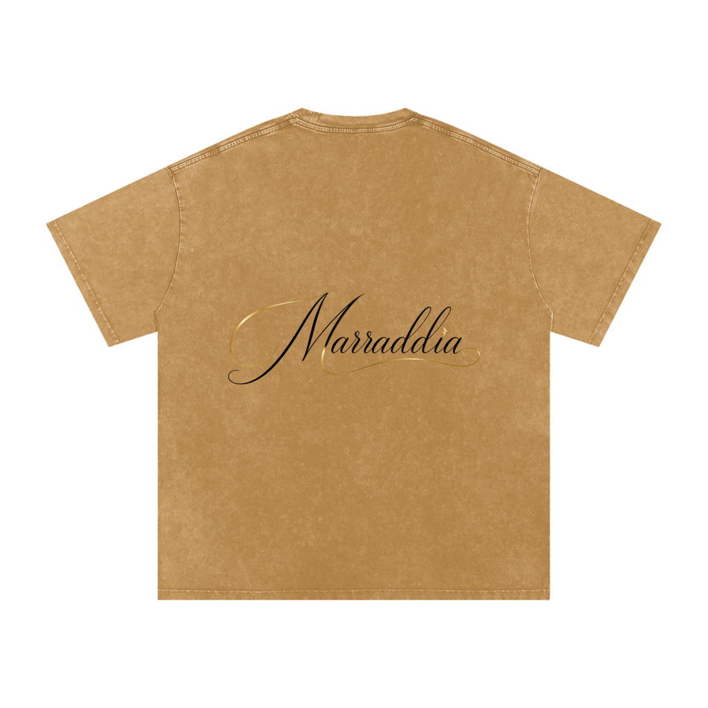 Snow Washed Oversized Cotton T-Shirt