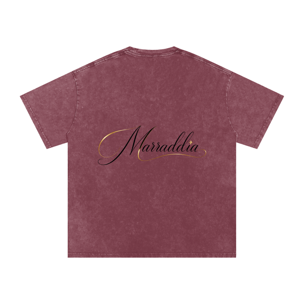 Snow Washed Oversized Cotton T-Shirt