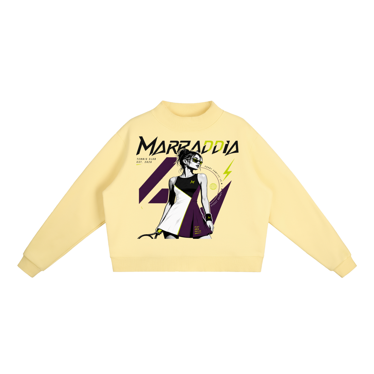 Essential Fleece Mock-Neck Crew Sweatshirt