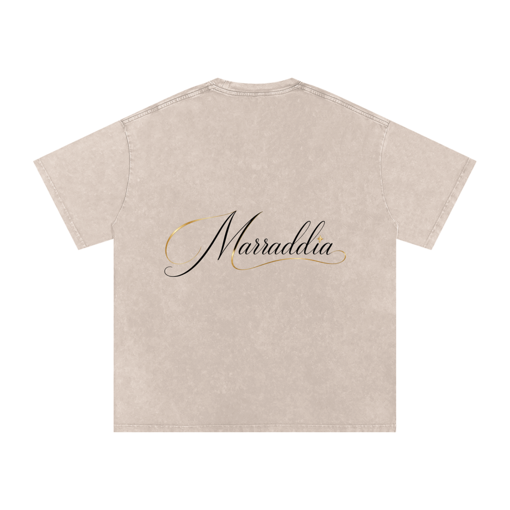 Snow Washed Oversized Cotton T-Shirt