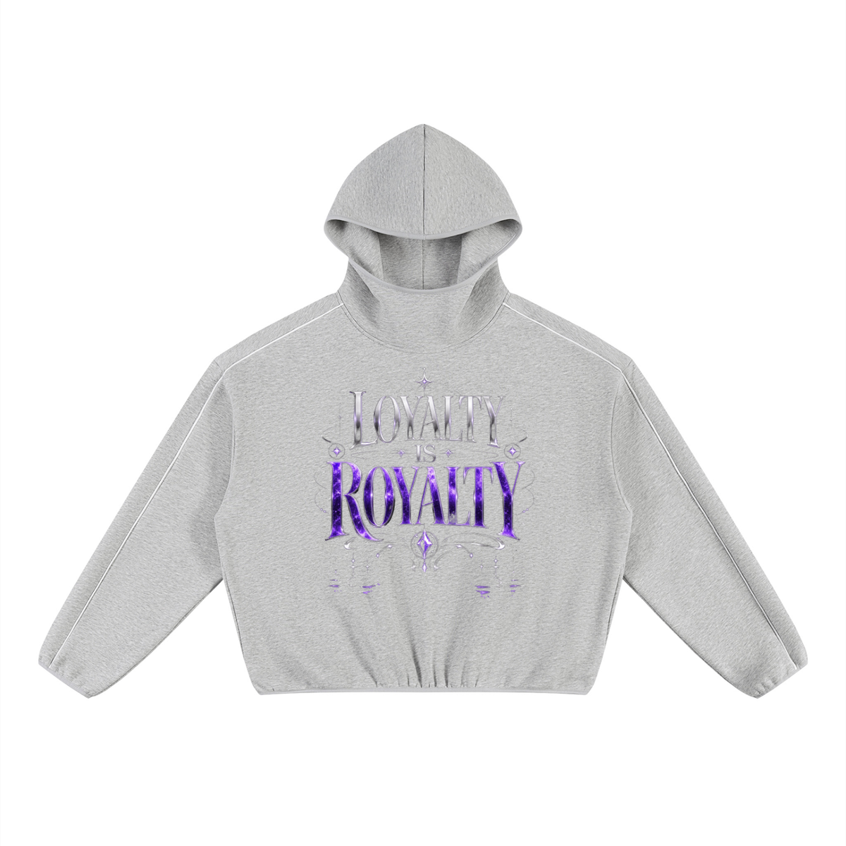 Unisex Boxy Piping Fleece Hoodie