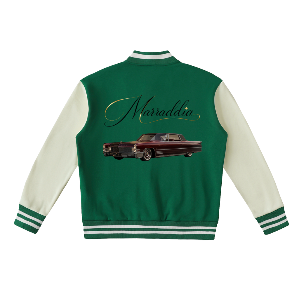 Two-Tone Fleeced Varsity Jacket