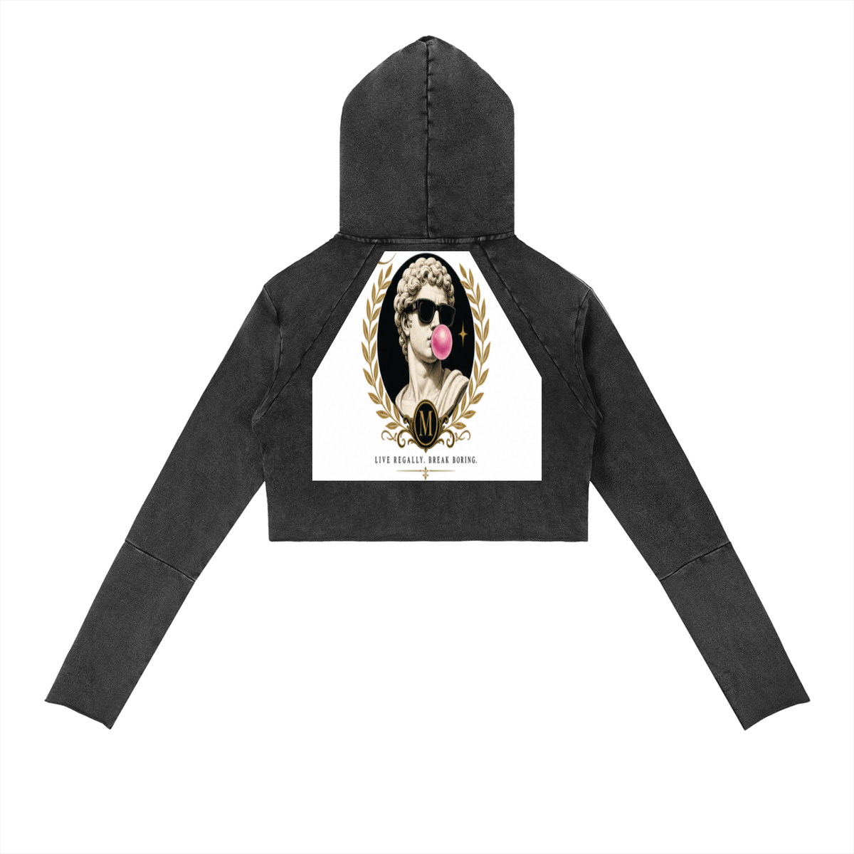 Vintage Washed Raw Edge Hoodie