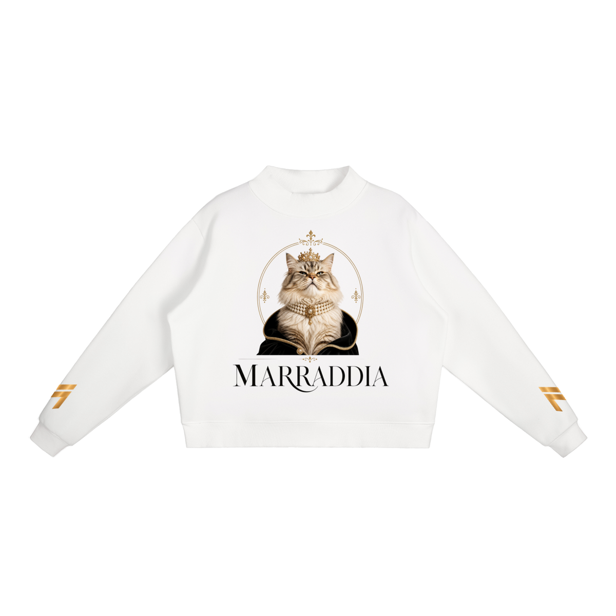 Essential Fleece Mock-Neck Crew Sweatshirt