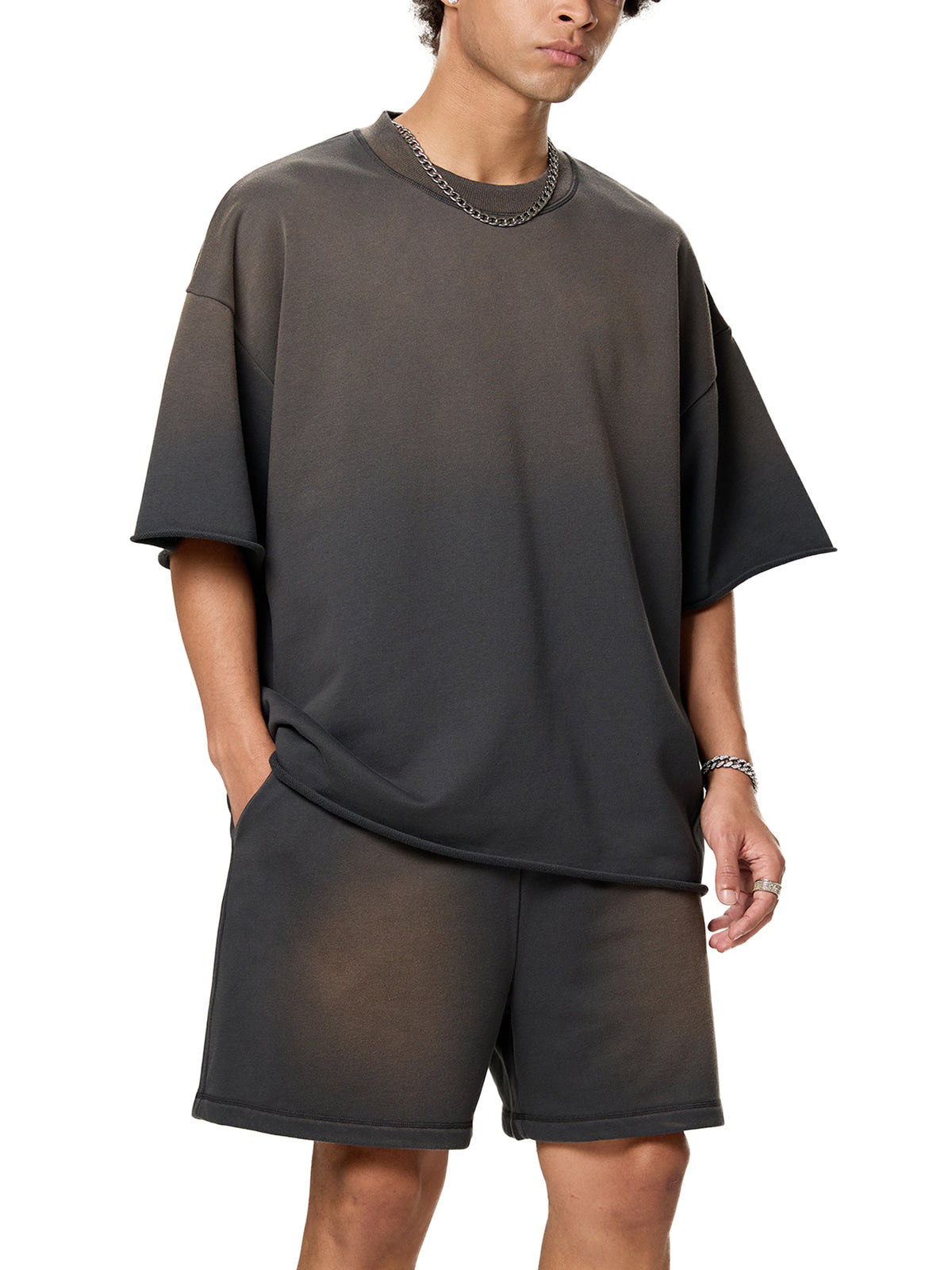 Sun Fade Raw Edge T-Shirt