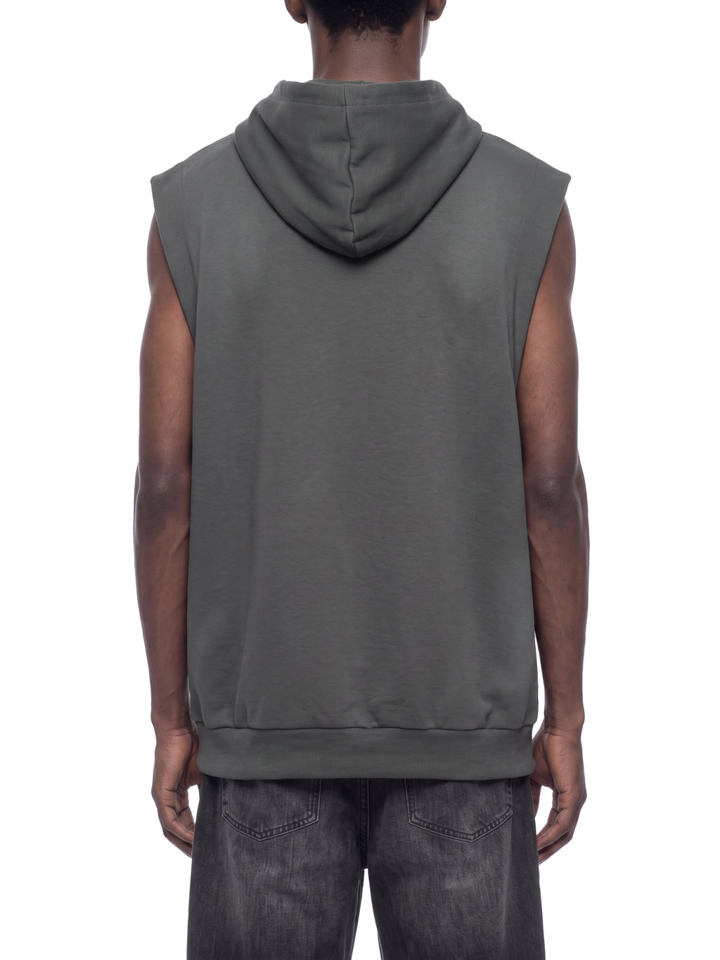 Unisex Vintage Wash Sun Fade Sleeveless Hoodie